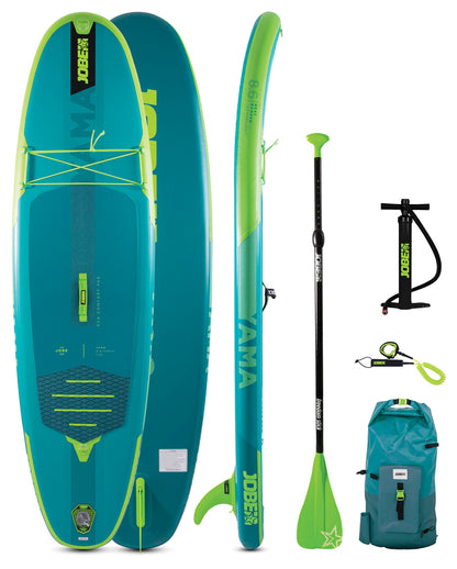 Jobe Yama 8.6 Package - Compact Inflatable Stand-Up Paddleboard for All Skill Levels