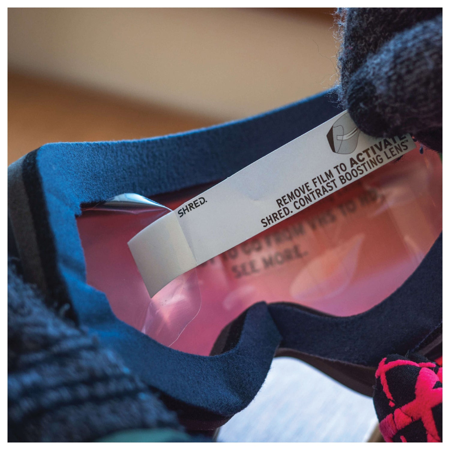 SHRED OPTICS Amazify Black and Pink Cable Blast Sunglasses
