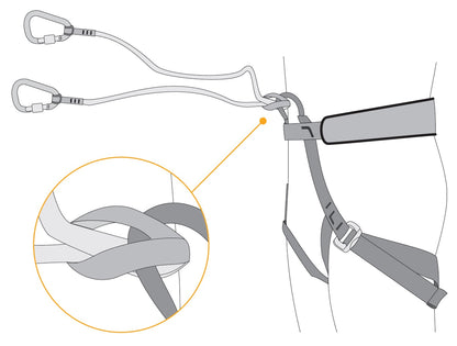 SINGING ROCK Sr Bungee Leash - Ultimate Safety and Freedom for Climbing