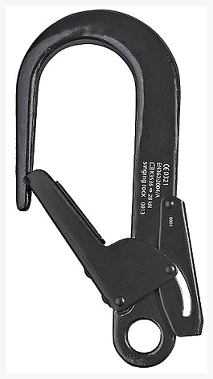 SINGING ROCK Big Dbl Locking Snap Hook Black - Reliable Climbing Hardware