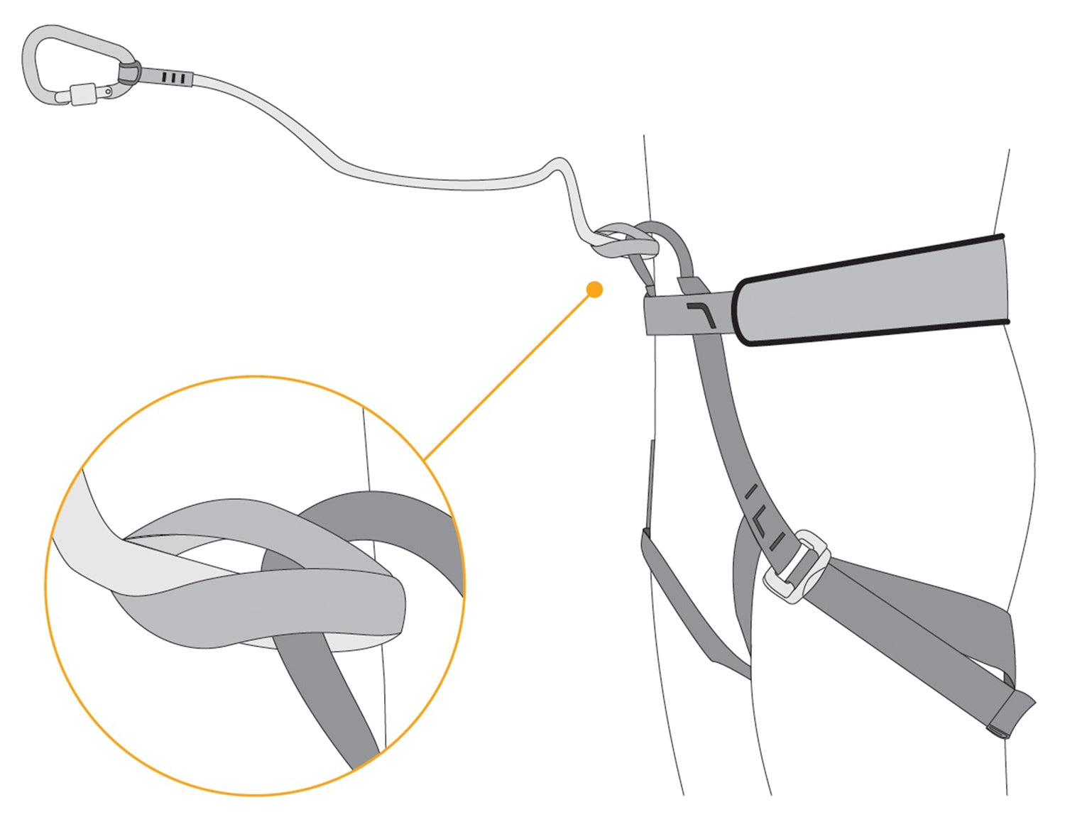 SINGING ROCK Bungee Single Tether - Reliable Safety Gear for Climbing