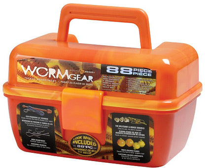 SOUTH BEND Tackle Bo X 88 Piece Orange Fishing Kit