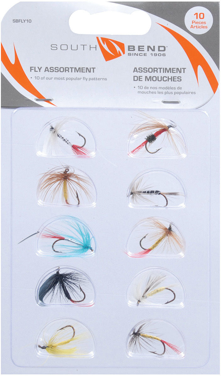 SOUTH BEND PO Pular Assortment 10-Pack of Flies