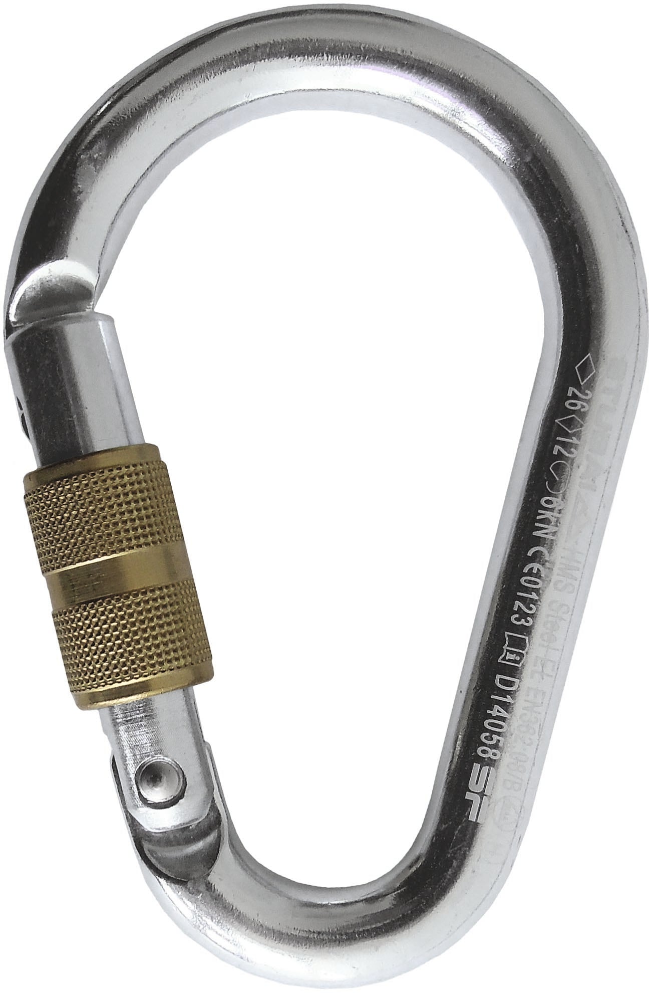 STUBAI HMS Steel El Keylock Climbing Carabiner, Model 434008