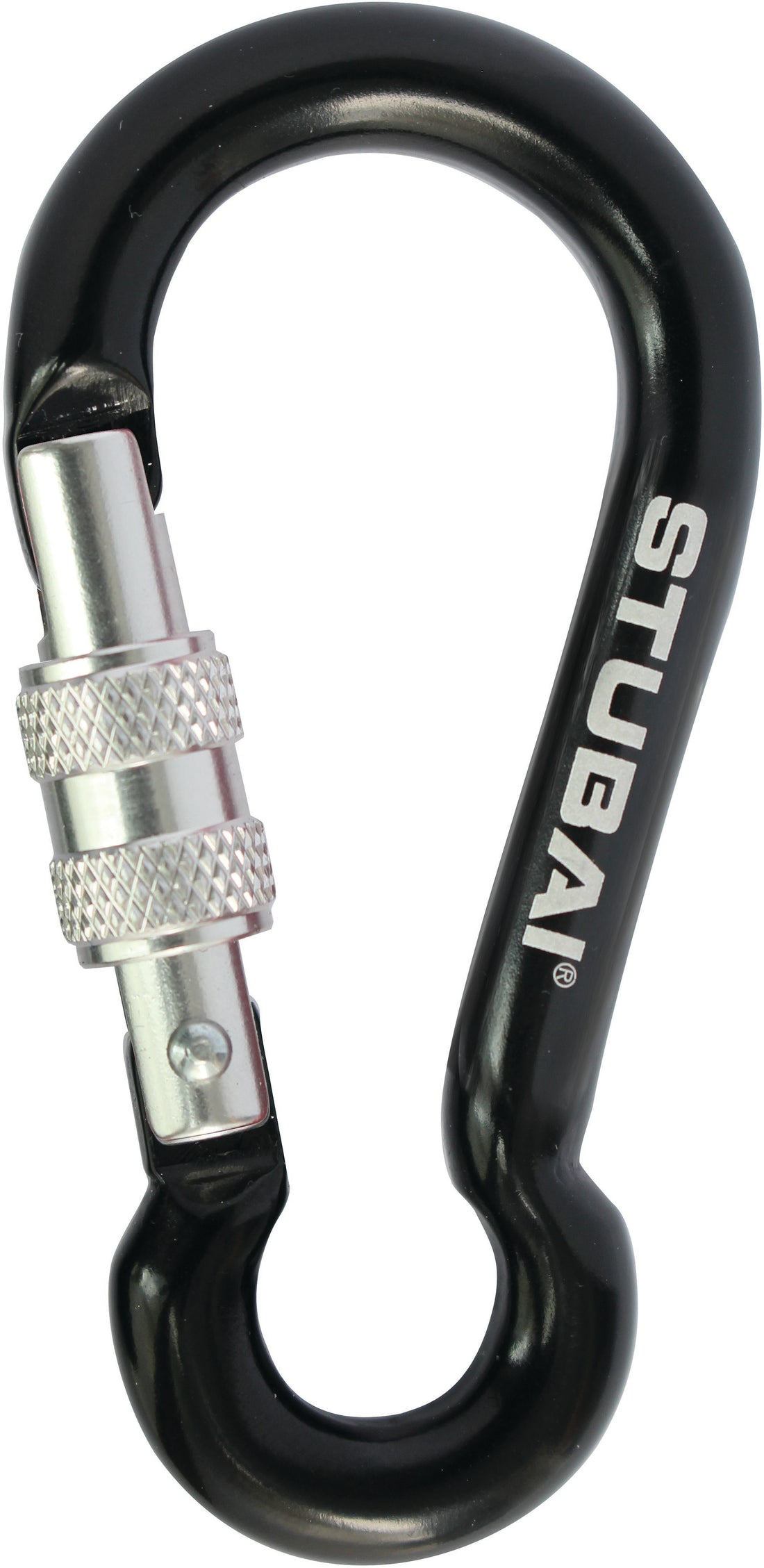 Stubai Minikarabiner Screw Gate Black - Compact and Secure Carabiner for Climbing and Outdoor Activities