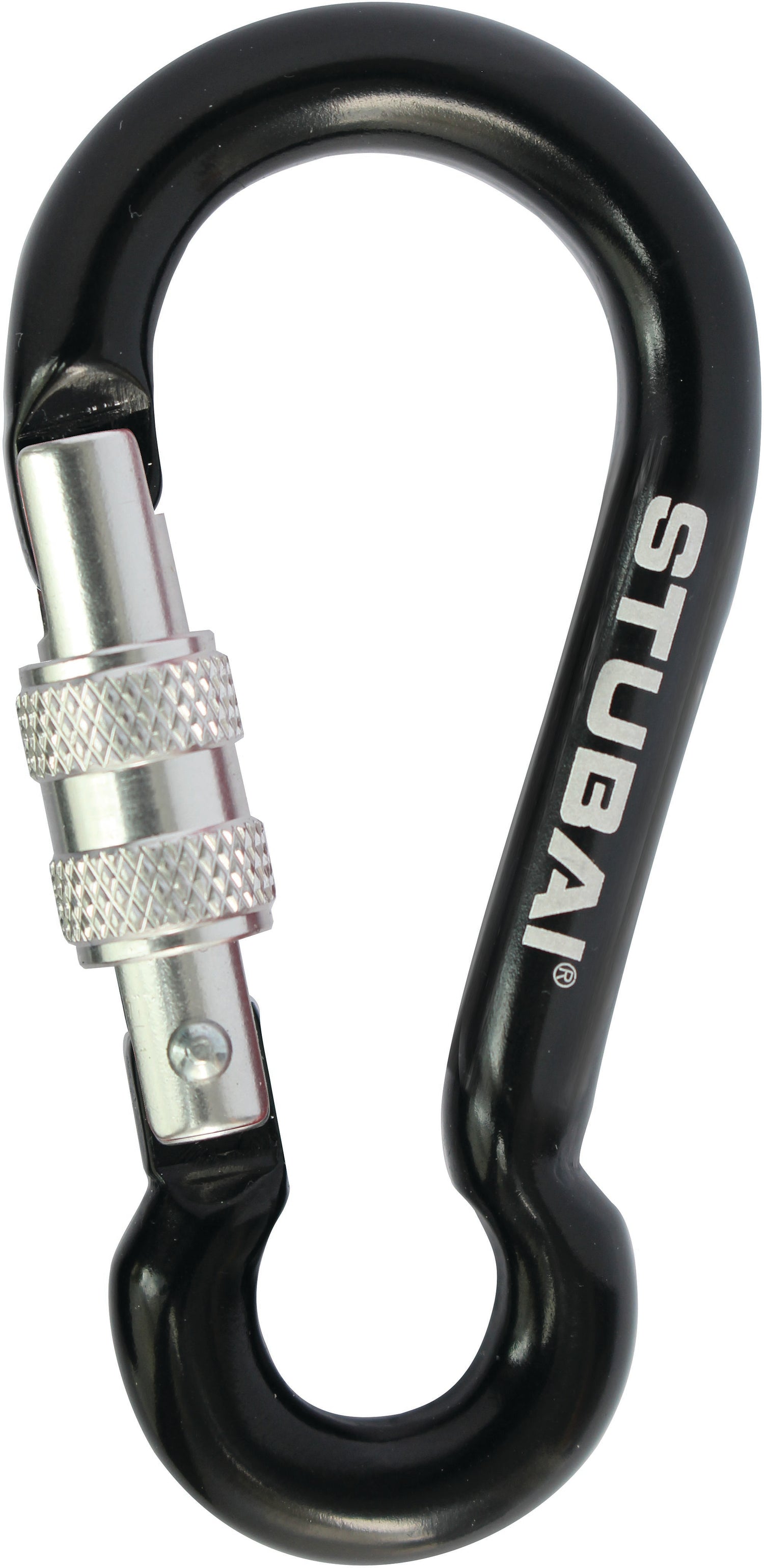 Stubai Minikarabiner Screw Gate Black - Compact and Secure Carabiner for Climbing and Outdoor Activities