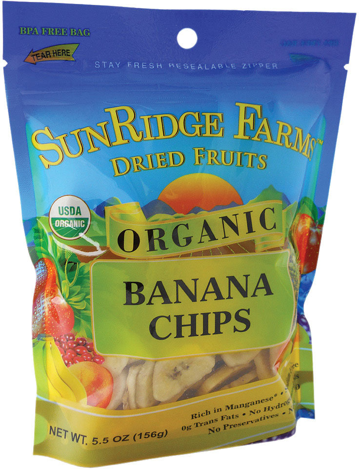 SUNRIDGE FARMS Organic Dried Banana Chips - Delicious &amp; Nutritious Snack