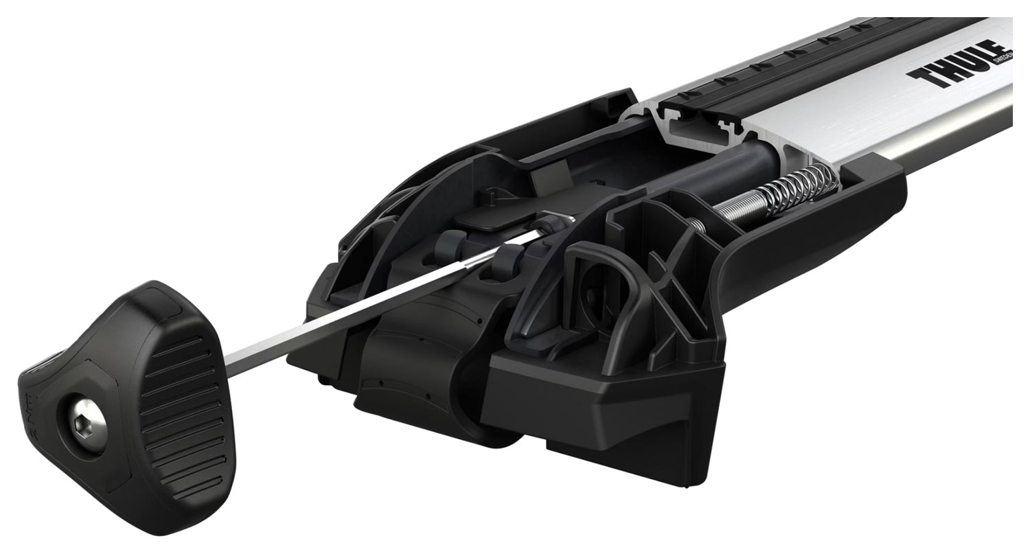 Thule WingBar Edge 104 cm Roof Rack Crossbars – Silver, Single Pack