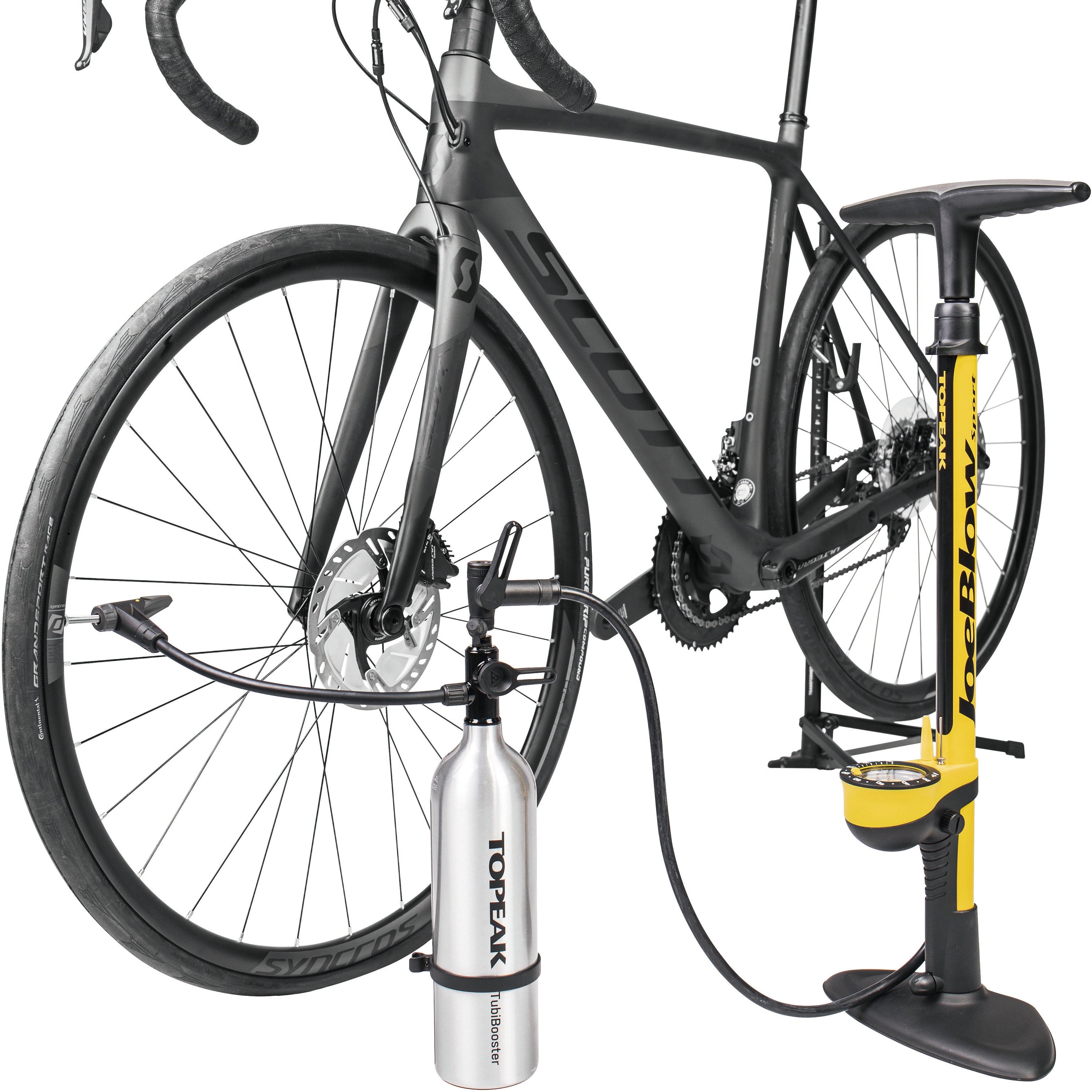 Topeak Tubibooster X Air Pump - High-Performance Bicycle Tire Inflator