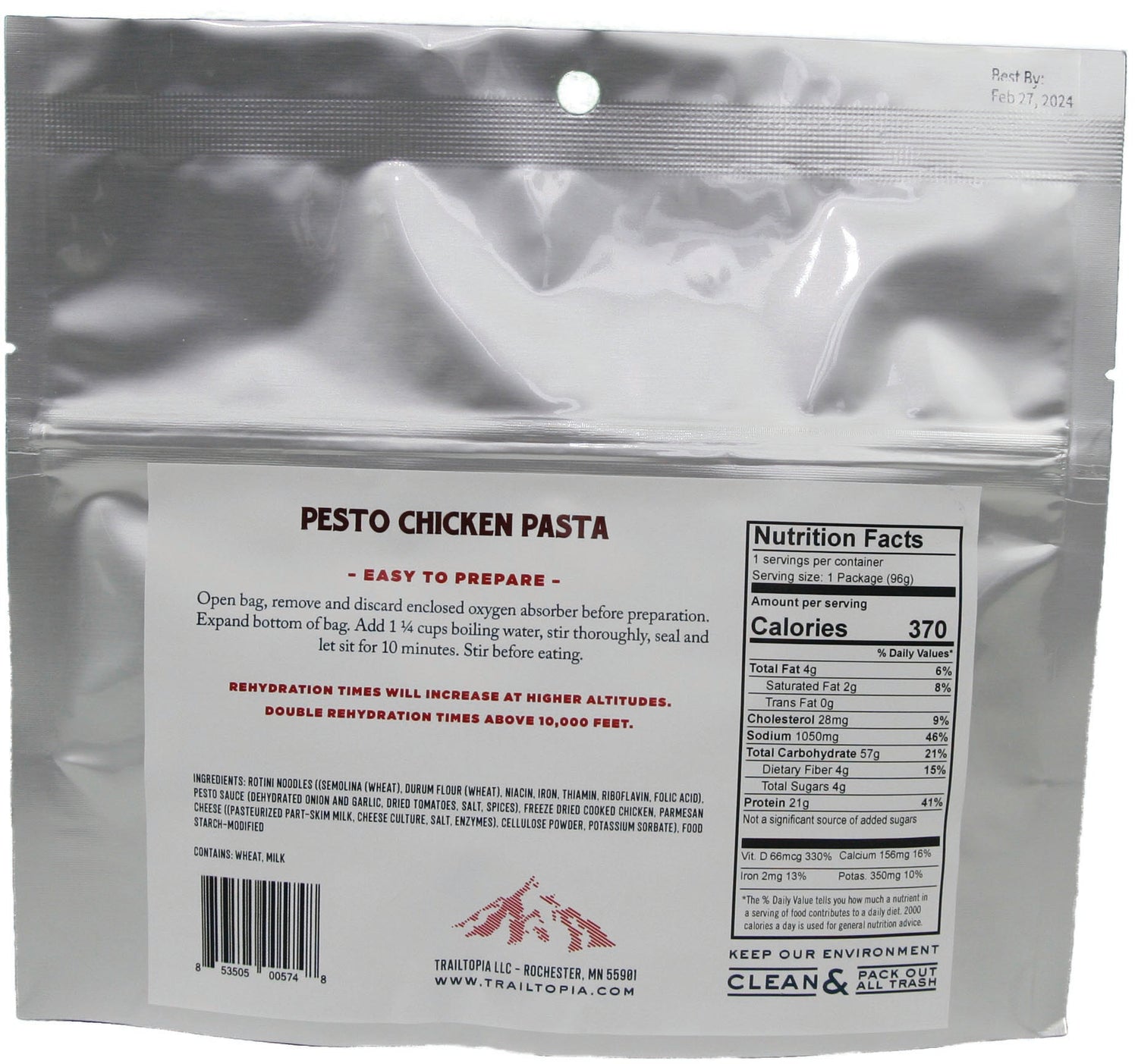 Pesto Chicken Pasta Single Srv