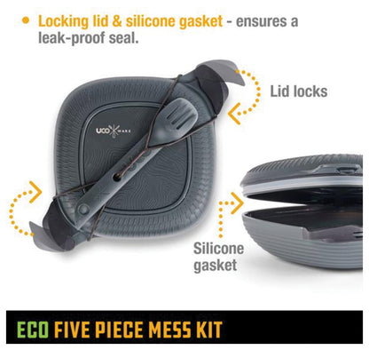 UCO Eco Five Piece Mess Kit Midnight - Compact Camping Cookware Set
