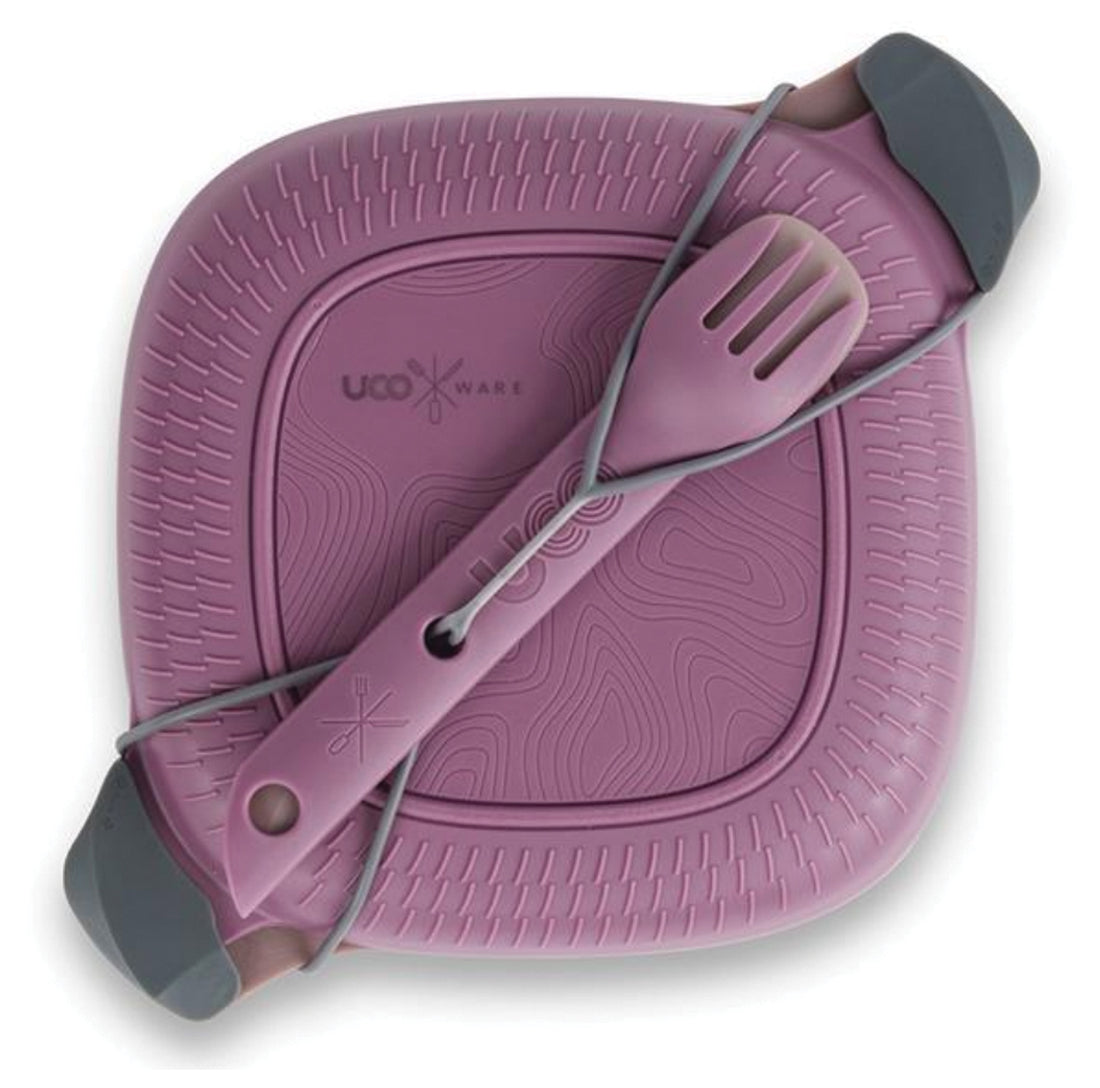 UCO Eco Five Piece Mess Kit in Plum Purple – Durable Camping Cookware Set