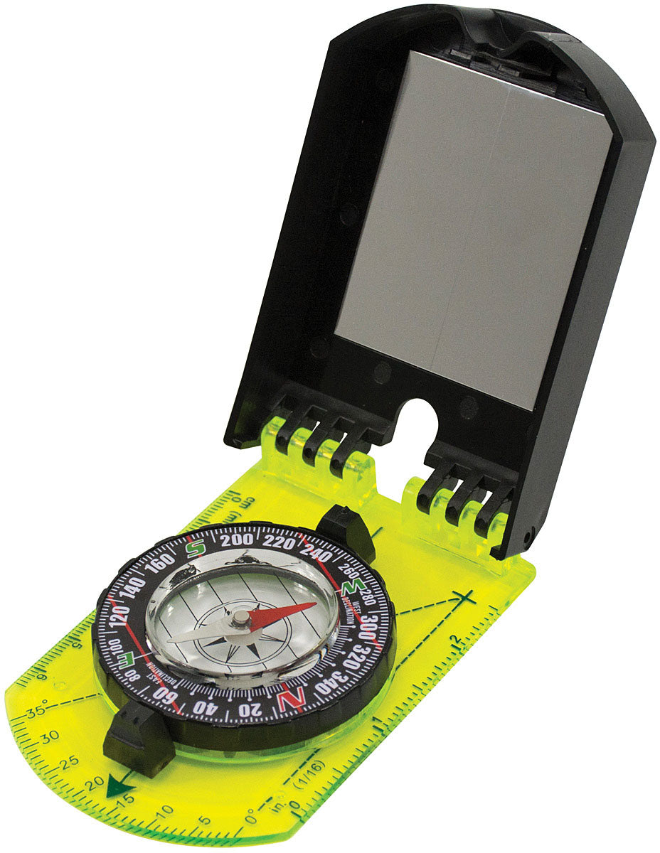 UST Hi Vis Folding Map Compass - Reliable Navigation Tool