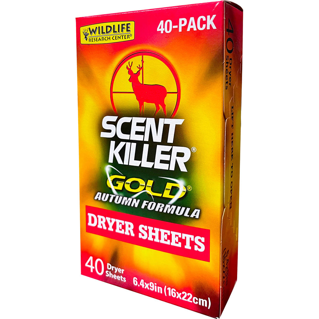 Wildlife Research Scent Killer Gold Dryer Sheets Autumn Formula - 40 Pack
