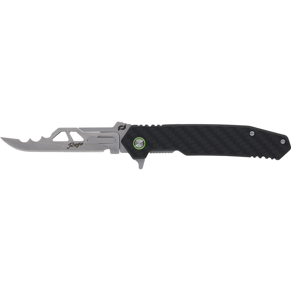 Rage Phantom Enrage 7 Knife - Custom Replaceable Blade, Premium Carbon Fiber Handle