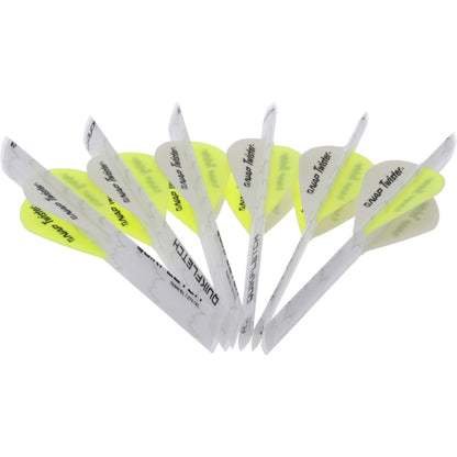 New Archery Products NAP Quikfletch Twister Fletch Rap White and Yellow 2 in. - 6 Pack
