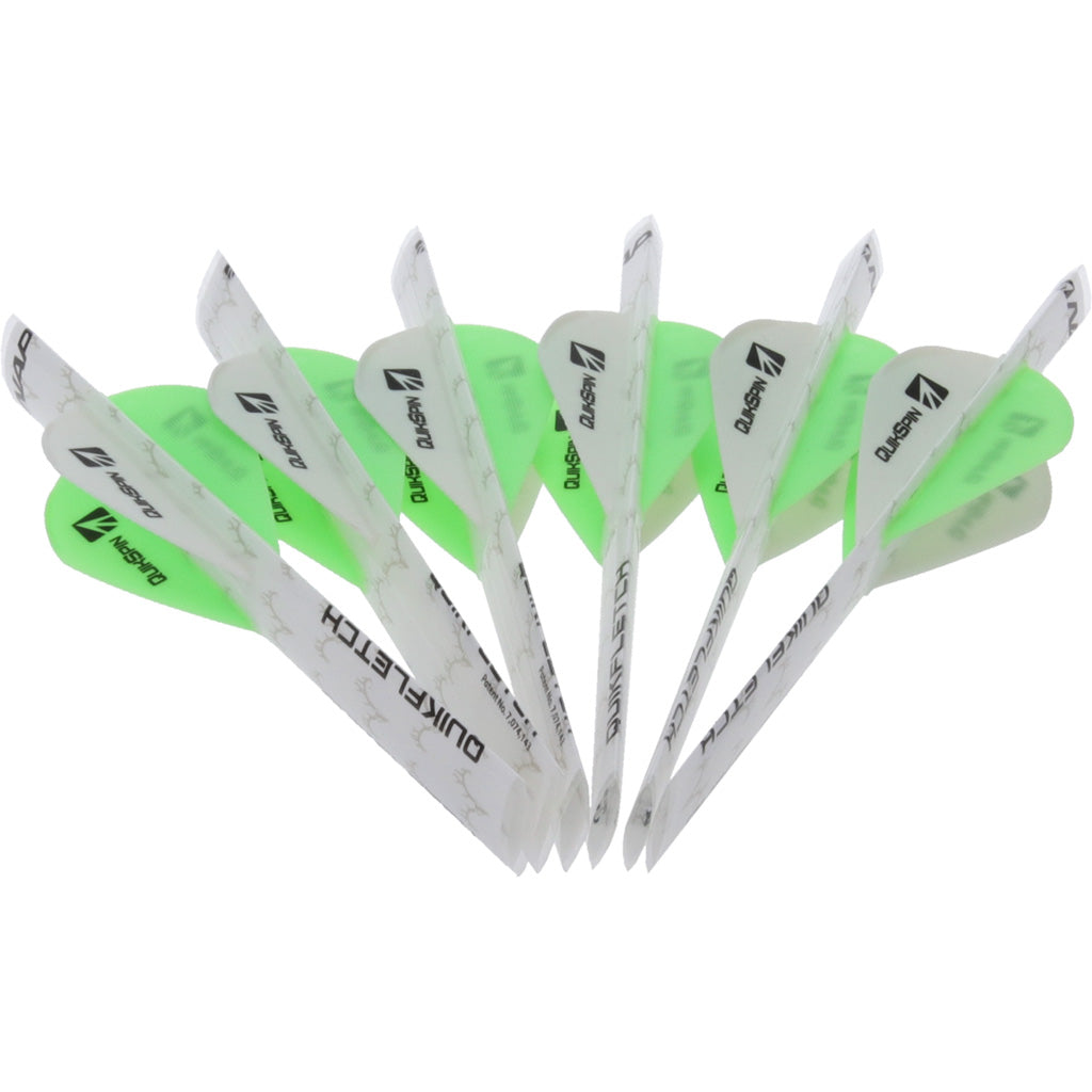 New Archery Products NAP Quikfletch Quickspin 4 Fletch Rap White and Green