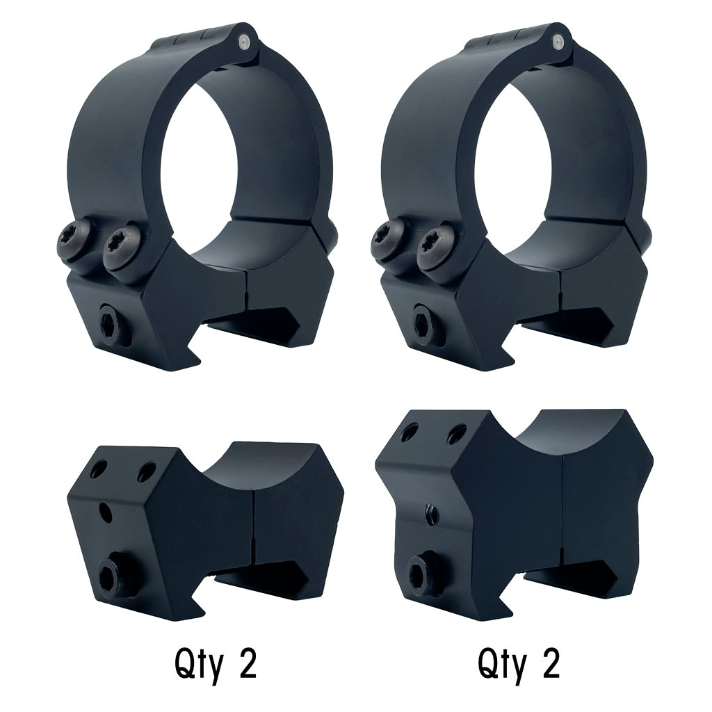 VersaRing Universal Scope Rings Black 30mm Hinge