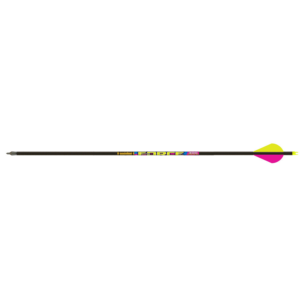 Gold Tip Force FOC Arrows 250 with Raptor Vanes - 6 Pack