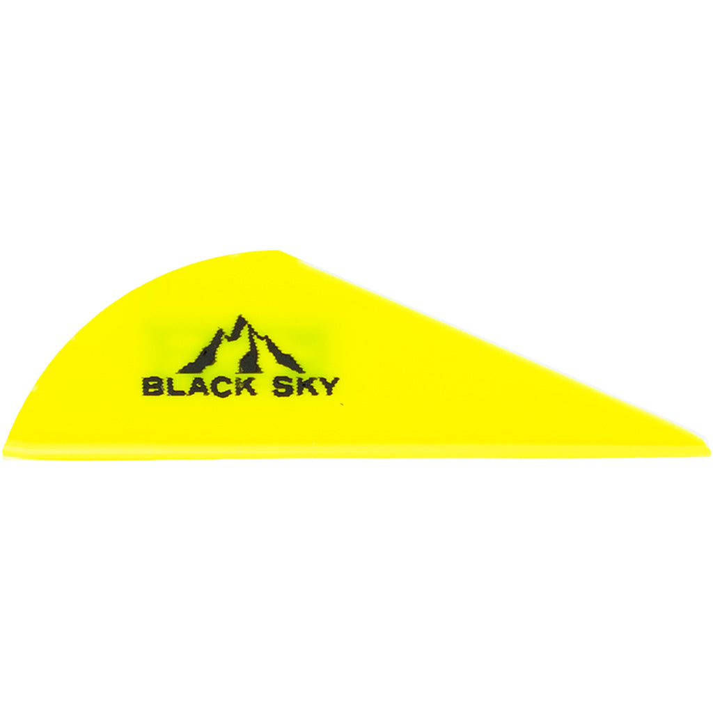 Bohning Black Sky Vane 2 in. Neon Yellow - 36 Pack