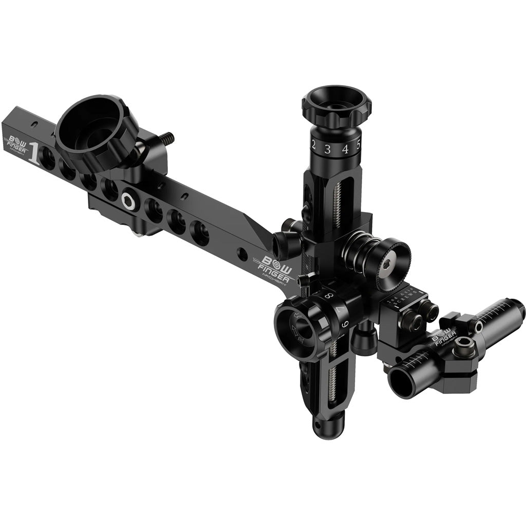 Bowfinger 1 V2 Sight Black RH - Precision Right Hand Archery Sight