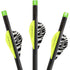 Lumenok Carbon Crossbow Bolts 20 in. Green Flat Nocks 3 pk.