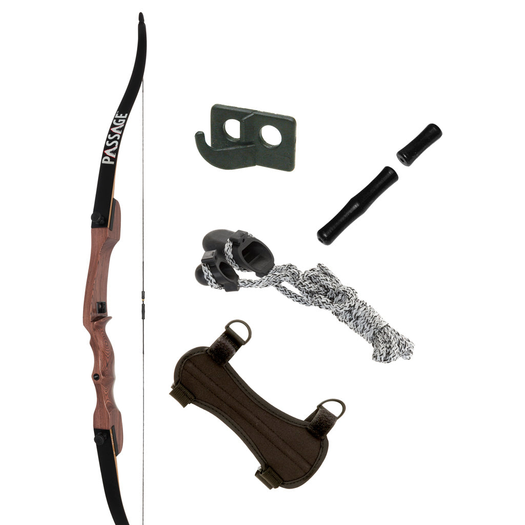 October Mountain Passage Recurve Bow Package - 54 inch, 20 lbs, Right Hand