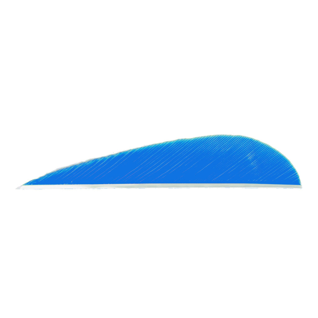 Trueflight Parabolic Feathers Blue 3 in. RW - 100 Pack