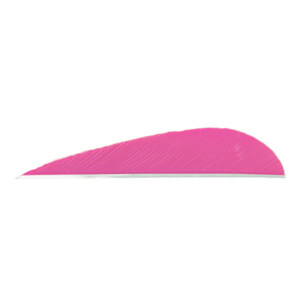 Trueflight Parabolic Feathers Pink 3 in. RW - 100 Pack
