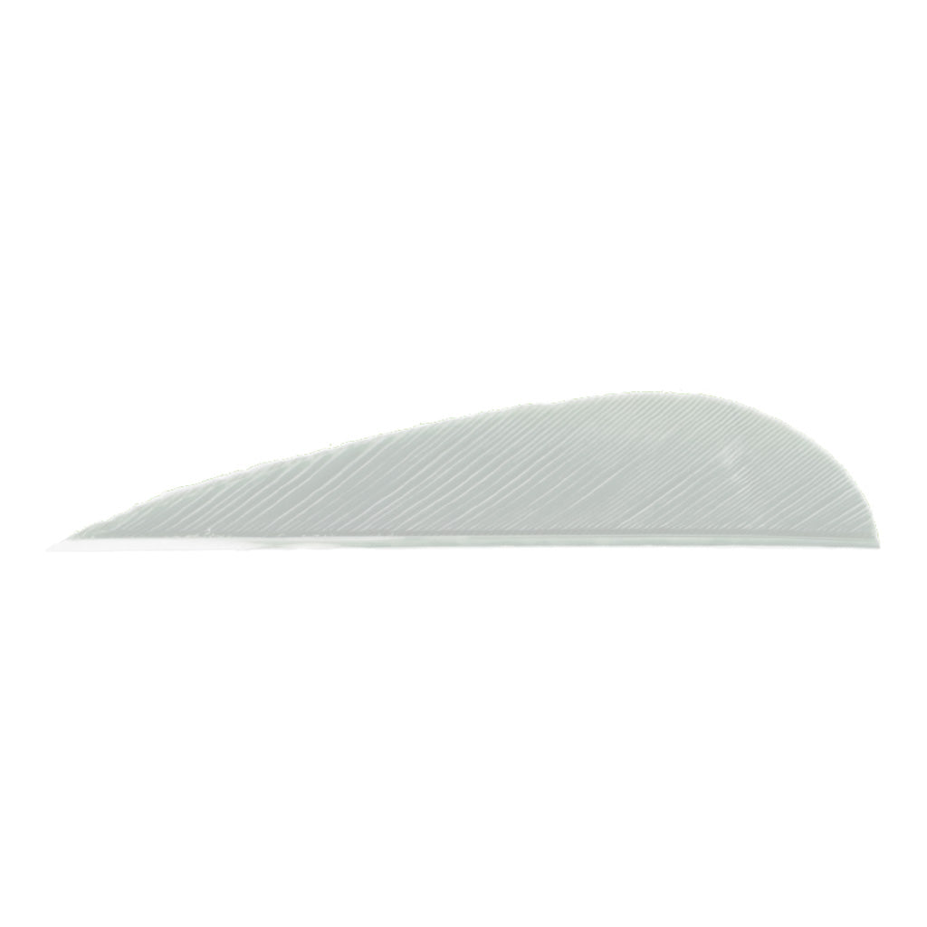 Trueflight Parabolic Feathers White 3 in. LW - 100 Pack