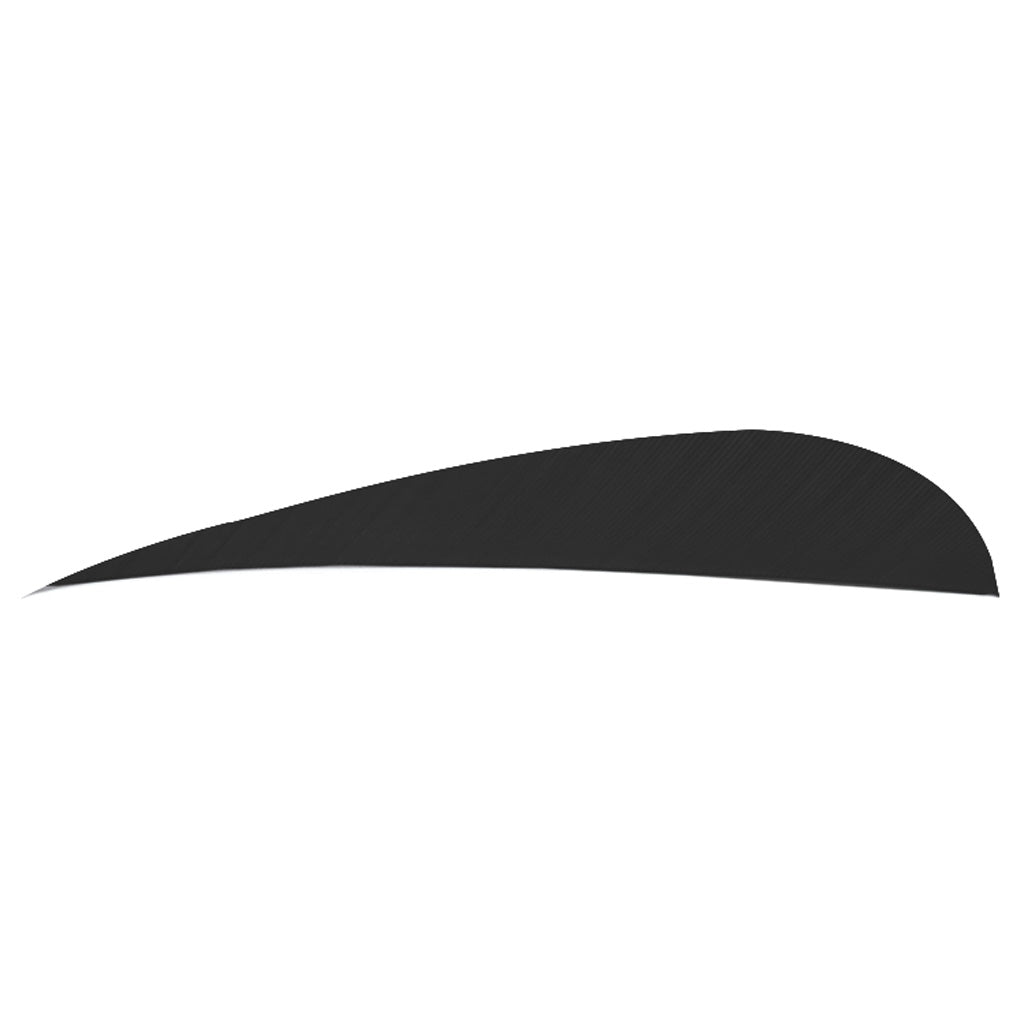 Trueflight Parabolic Feathers Black 4 in. RW - 100 Pack