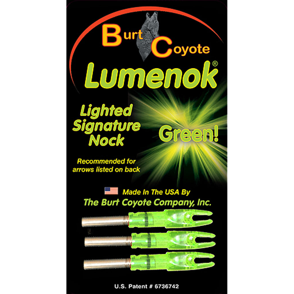 GWS Lighted Nocks Green S - 3 Pack