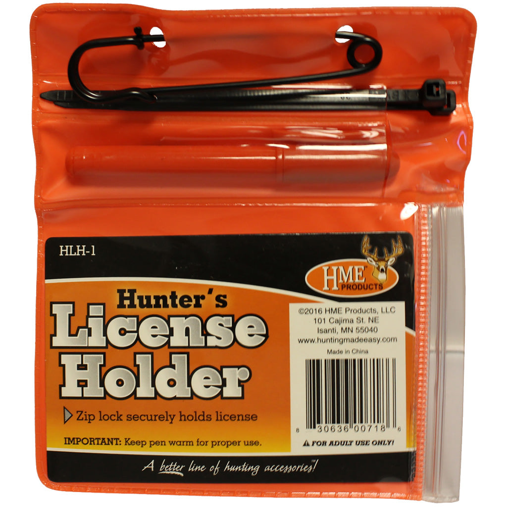 HME License Holder Combo License Holder with Pen &amp; Zip Ties