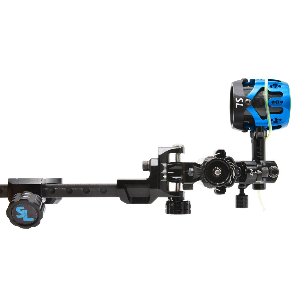 SureLoc Carbonic Sight Blue RH - Precision Archery Sight with Carbon Fiber Components