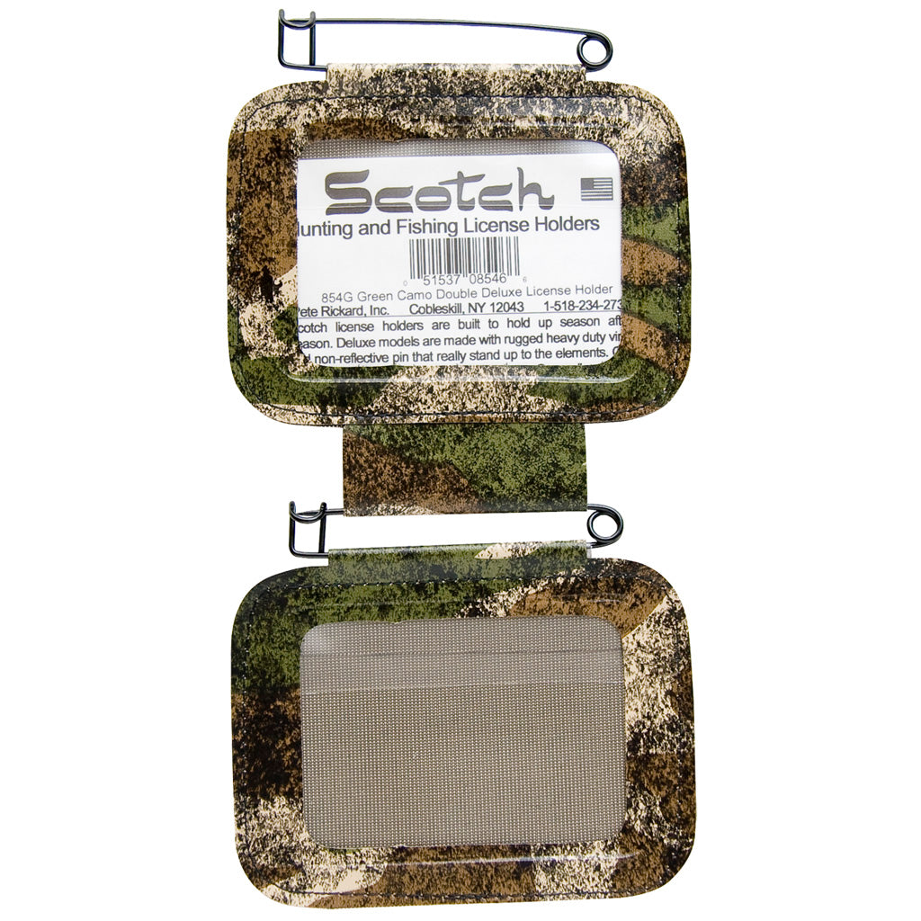 Pete Rickard Hunting License Holder Double Camo - Heavy Duty Vinyl