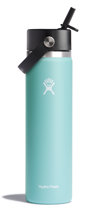 Wide Mouth Insulated Water Bottle w/ Flex Straw Cap