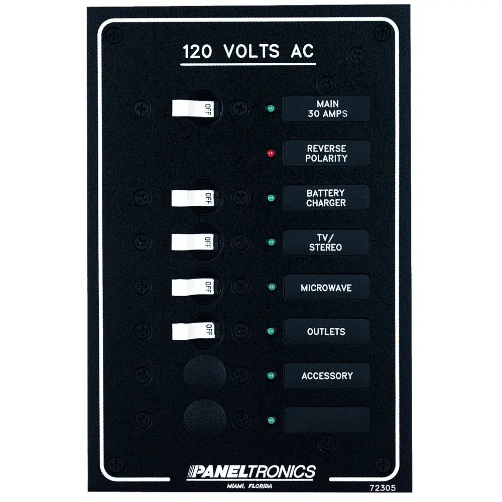 Paneltronics Standard AC 6 Position Breaker Panel &amp; Main w/LEDs [9972305B]
