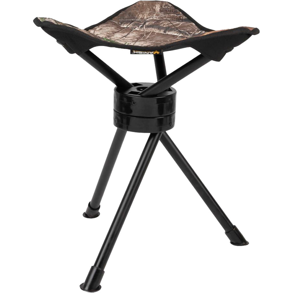 Vanish Swivel Tripod Stool Realtree Edge - Compact &amp; Portable Hunting Chair
