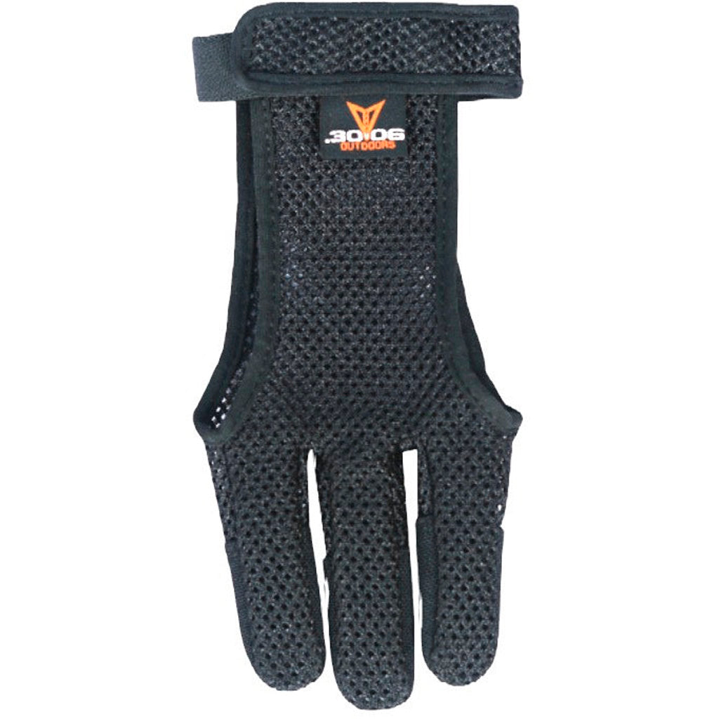 30-06 Mesh Shooting Glove 3 Finger Black Medium - Perfect for Precision Shooting