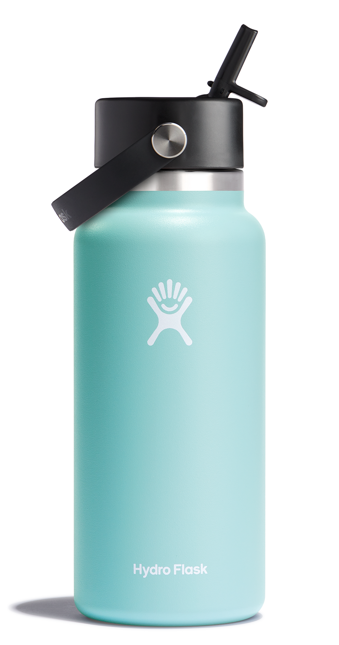 Wide Mouth Insulated Water Bottle w/ Flex Straw Cap