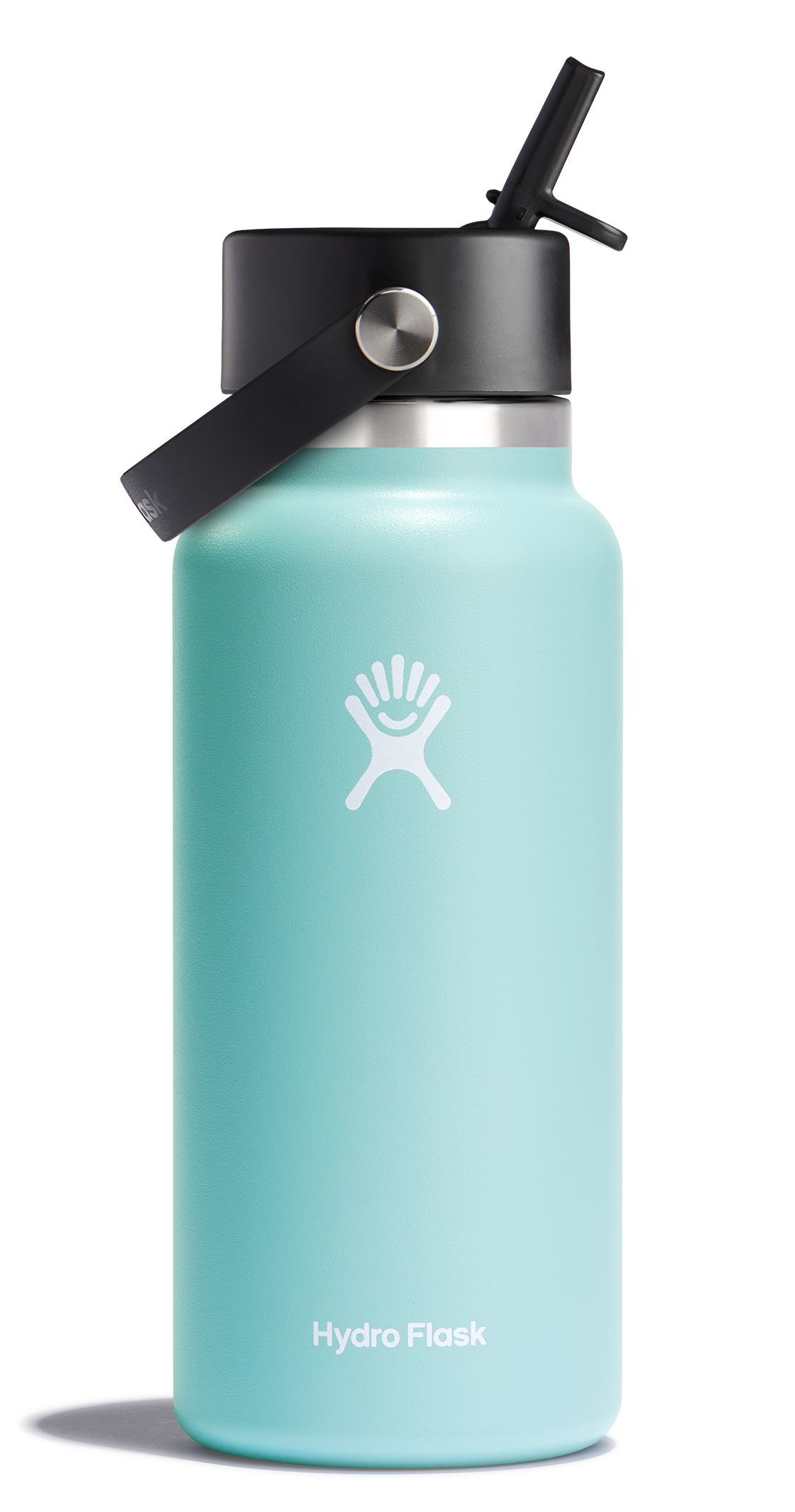 Wide Mouth Insulated Water Bottle w/ Flex Straw Cap