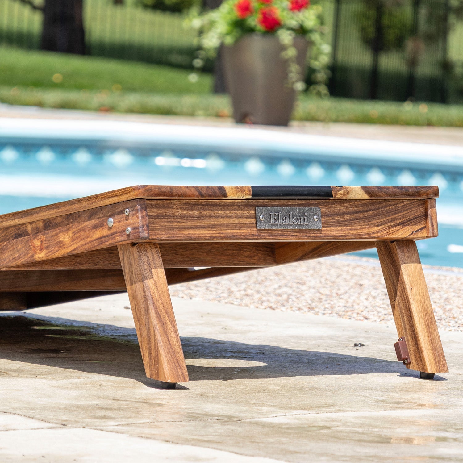 2ft x 4ft Resin &amp; Wood Classic Cornhole Set | Live Edge River Collection
