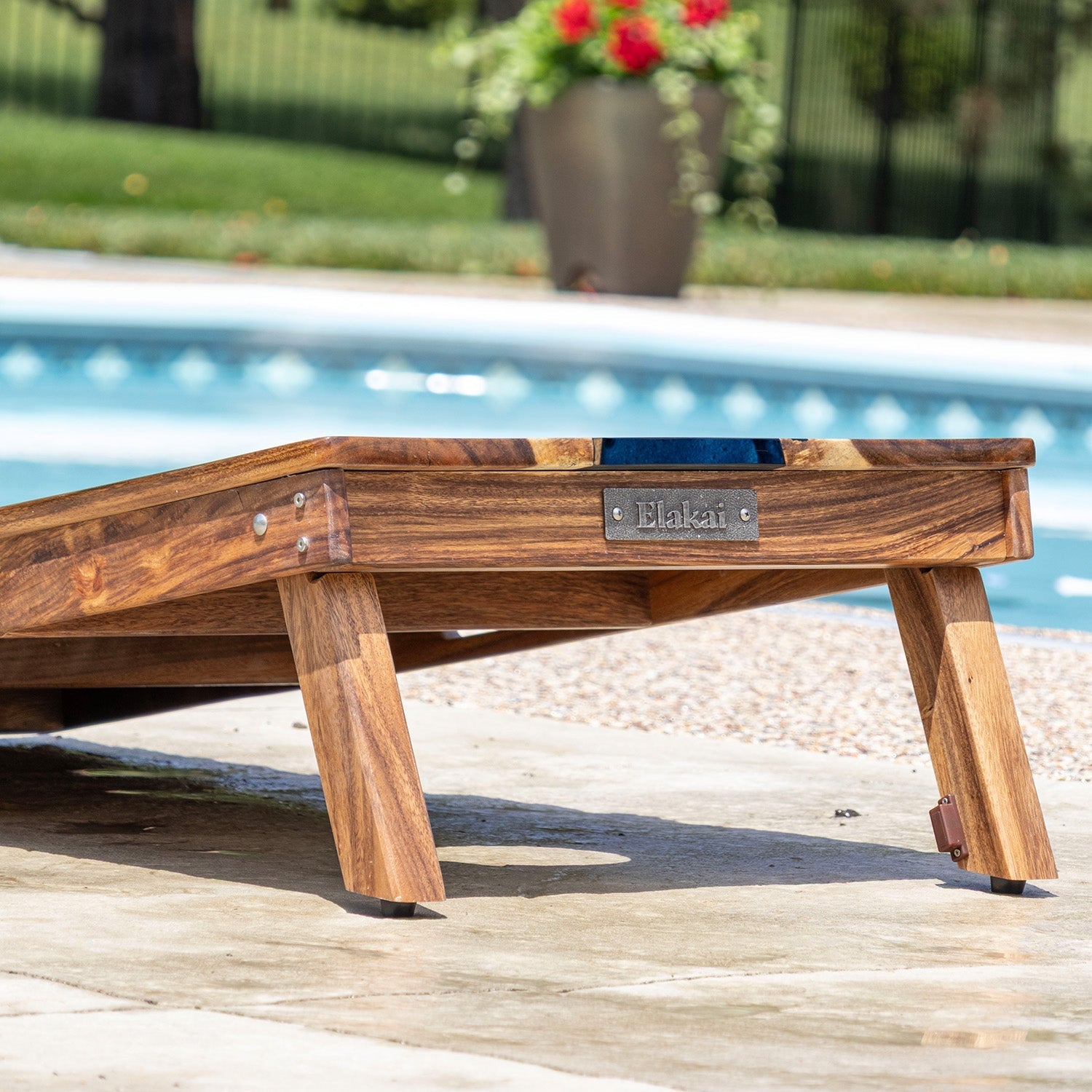2ft x 4ft Resin &amp; Wood Classic Cornhole Set | Live Edge River Collection