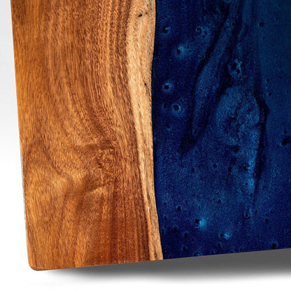 2ft x 4ft Resin &amp; Wood Classic Cornhole Set | Live Edge River Collection