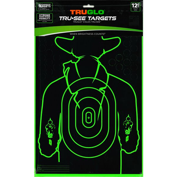 TRU-SEE Gunslinger Target 12X18 - 12 Pack