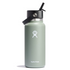 Wide Mouth Insulated Water Bottle w/ Flex Straw Cap