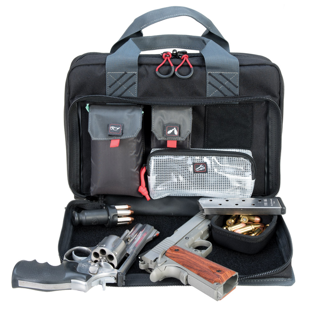 Quad Pistol Range Bag w/ Mag Storage &amp; Dump Cup