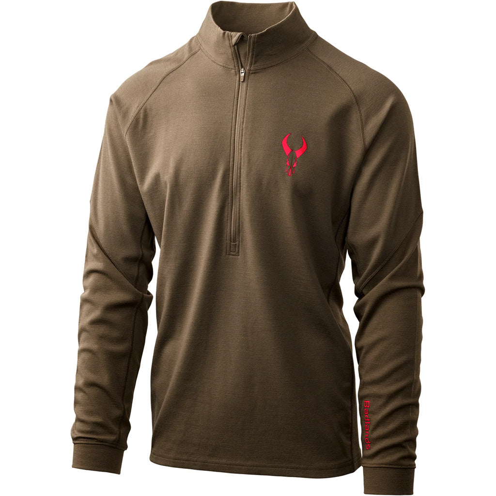Badlands Pecora Heavyweight Merino 1/4 Zip MUD X-Large