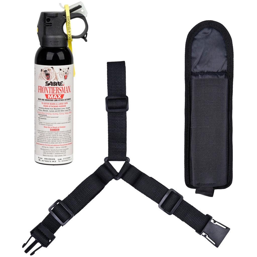 Sabre Frontiersman Max Bear and Lion Spray Combo Chest Holster 7.9 oz
