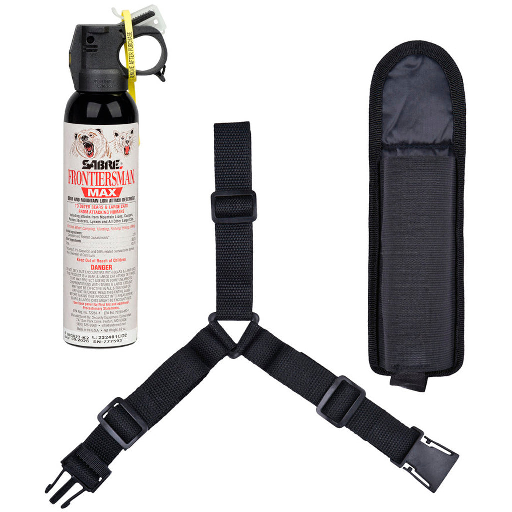 Sabre Frontiersman Bear and Lion Spray Combo with Chest Holster - 9.2 oz